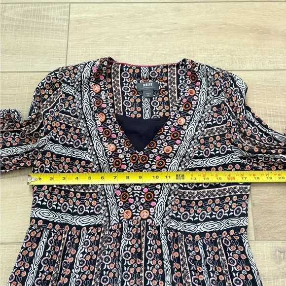 Anthropologie Maeve Jenna Multicolor Long Sleeve Dress - Picture 8 of 11